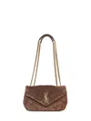 Saint Laurent Brown Coffee Loulou Small Shoulder Bag In Brown