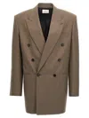 Saint Laurent Veste Armani Bascule Jacket In Brown