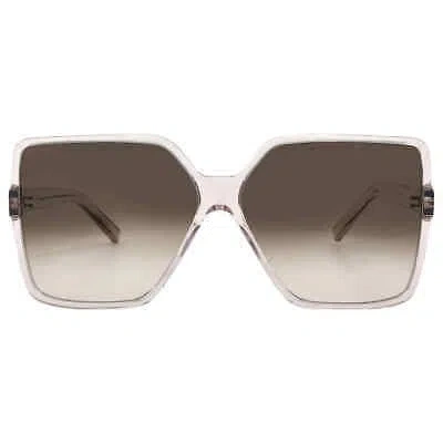 Pre-owned Saint Laurent Brown Gradient Square Ladies Sunglasses Sl 232 Betty-005 63