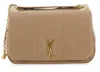 Saint Laurent Brown Leather Bags In Neutral