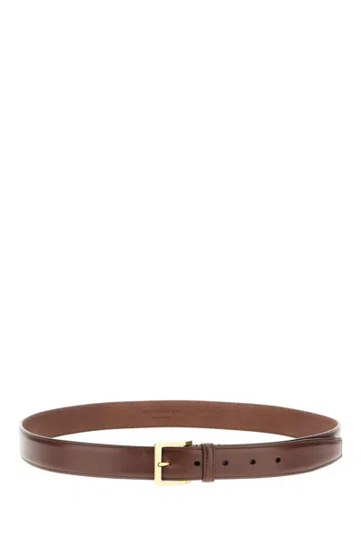 Saint Laurent Brown Leather Belt