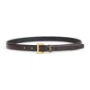 Saint Laurent Brown Leather Belt With Monogram Loop