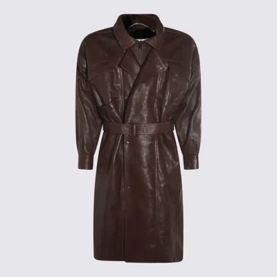 Saint Laurent Brown Leather Jacket