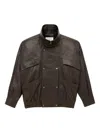 Saint Laurent Bomber Jacket In Bubbled Lambskin Clothing In Brown
