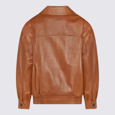Saint Laurent Brown Leather Jacket