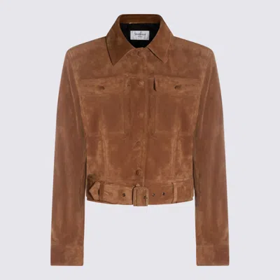 Saint Laurent Brown Leather Jacket