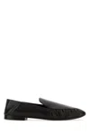 Saint Laurent Leather Alain Loafers Featuring Ruched Detailing In Black