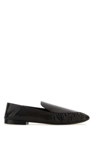 SAINT LAURENT BROWN LEATHER LOAFERS
