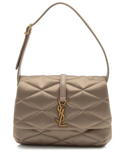Saint Laurent Brown Leather Monogram Le 57 Hobo (authentic Pre-loved)