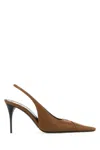 Saint Laurent Leather Babylone Slingback Pumps 90