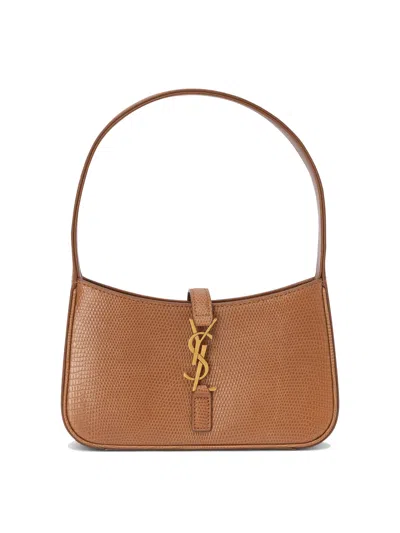 Saint Laurent Brown Leather Shoulder Bag
