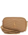 Saint Laurent Lou Mini Leather Camera Bag In Brown