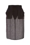 Saint Laurent Gonna In Seta Marrone Donna In Brown
