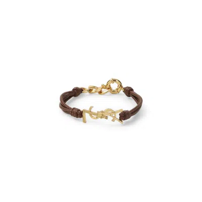 Saint Laurent Brown Multi-strand Bracelet