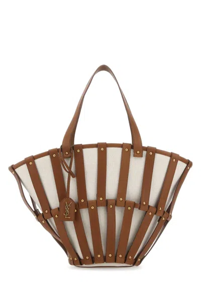 Saint Laurent Brown Panier Tote Bag