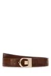 Saint Laurent Cintura Reversibile In Pelle Caramello   Donna In Brown