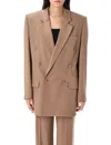 Saint Laurent Jacket In Brown
