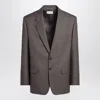 Saint Laurent Grey Wool Chiné Yves Blazer In Brown
