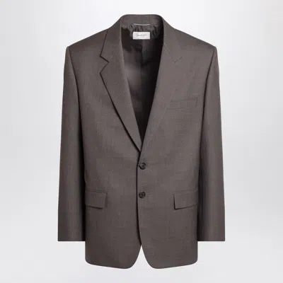 Saint Laurent Brown Single-breasted Jacket In Wool Men