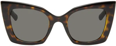 Saint Laurent Brown Sl 552 Sunglasses In 008 Havana-havana-gr