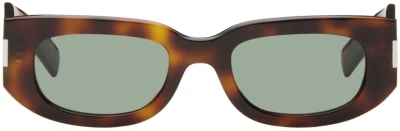 Saint Laurent Brown Sl 697 Sunglasses In Havana