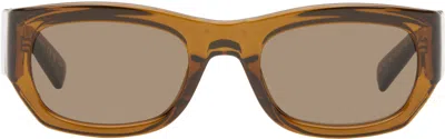 Saint Laurent Brown Sl 713 Sunglasses In Brown-brown-brown