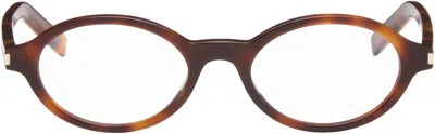 Saint Laurent Brown Sl 751 Jeanne Round Oval Glasses