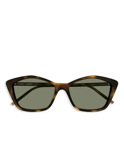 Saint Laurent Brown Sl 775 Sunglasses In Gold