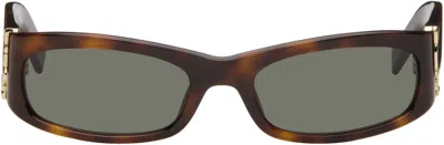 Saint Laurent Brown Sl M152 Sunglasses In Gray
