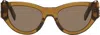Saint Laurent Brown Sl M94 Sunglasses In 011 Brown