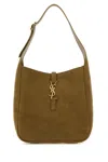 Saint Laurent Le 5 A 7 Small Lizard-embossed Shoulder Bag In Brown