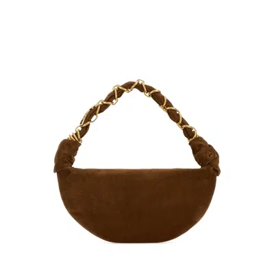 Saint Laurent Brown Suede Amalia Shoulder Bag