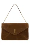 Saint Laurent Brown Suede Cassandre Xxl Shoulder Bag