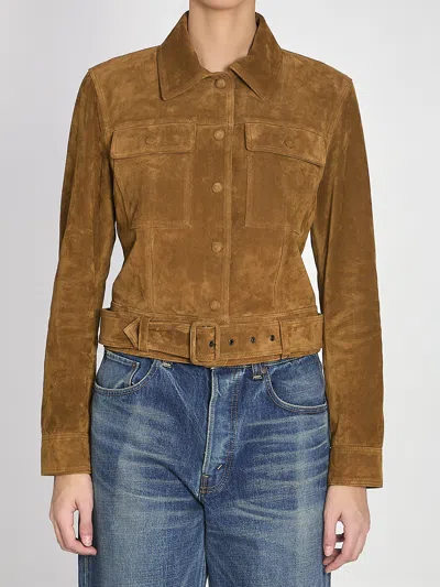 Saint Laurent Brown Suede Jacket