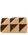 Saint Laurent Brown Suede Patchwork Monogram Giant Jamie (authentic Pre-loved)