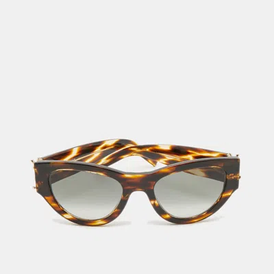 Pre-owned Saint Laurent Brown/grey Gradient Sl M94 Cat Eye Sunglasses