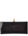 Saint Laurent Brushed Leather Minaudiere In Black