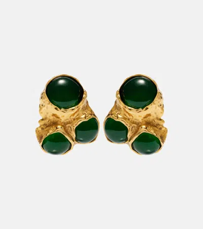 Saint Laurent Bubble Clip-on Earrings In Gold