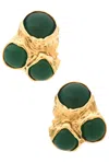 Saint Laurent Bubble Earrings In Green