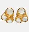 Saint Laurent Bubble Embellished Clip-on Earrings