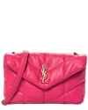 Saint Laurent Loulou Small Leather Satchel In Pink