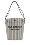 Saint Laurent Striped Bucket Bag Metal Hardware In 9583