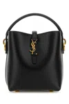Saint Laurent Le Small 37 Handbag With Gold Hardware And Top Handle In Black