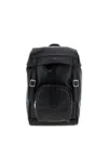 Saint Laurent Versatile Leather Backpack Featuring Zip Pocket In Black