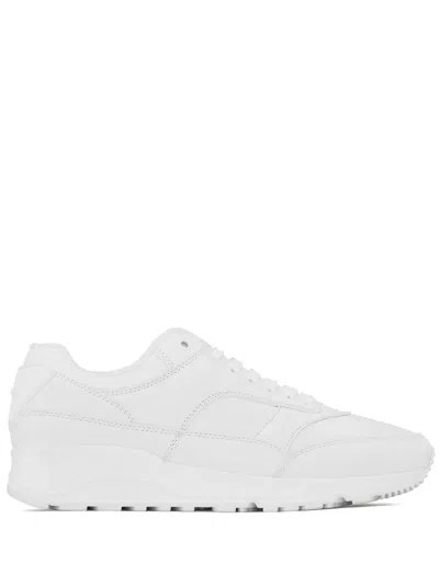Saint Laurent Women's Bump Sneakers In Smooth Leather In White
