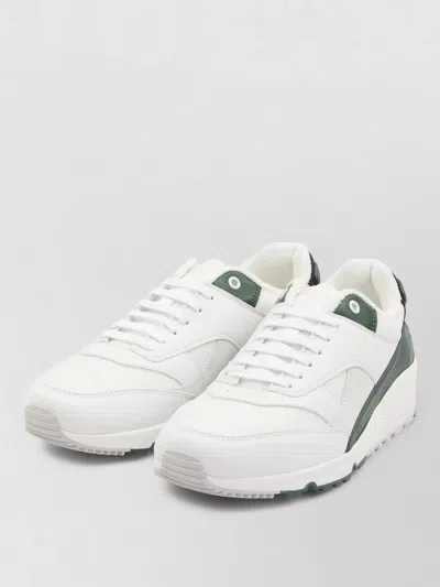 SAINT LAURENT BUMP LOW TOP LEATHER SNEAKERS