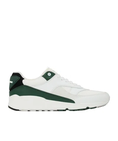 Saint Laurent Bump Smooth Leather Trainers In White