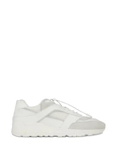 Saint Laurent Bump Round-toe Sneakers In White