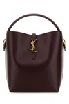 Saint Laurent Le 37 Ysl Bucket Bag In Smooth Leather In Red