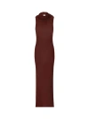 Saint Laurent Burgundy Viscose Long Dress